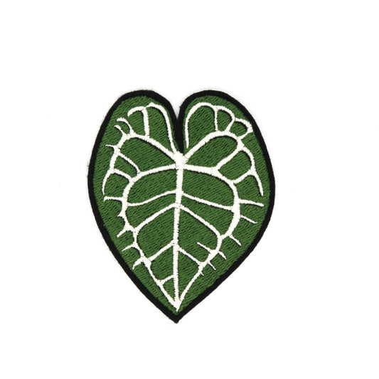 Anthurium Leaf Embroidered Iron-On Patch