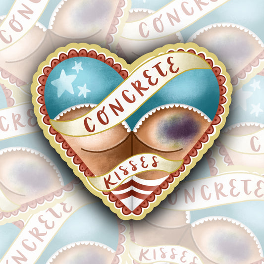 Blue Bruised Butt Sticker