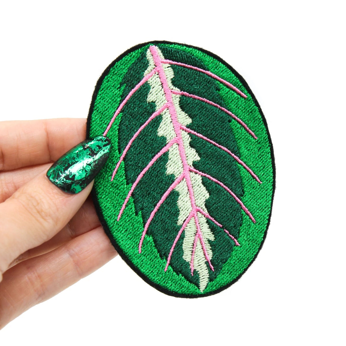Calathea Leaf Embroidered Iron-On Patch