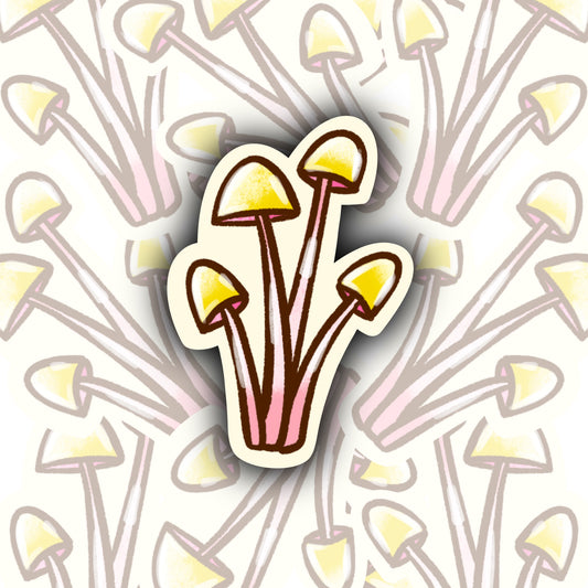 Enoki Mushrooms Plant Sticker