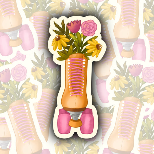 Floral Skate Sticker