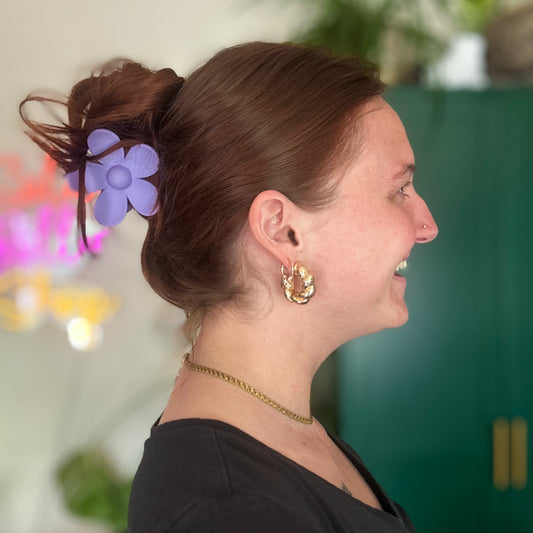 Flower Claw Clip - Lilac Purple
