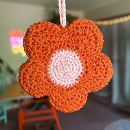 Crochet Flower Wristlet