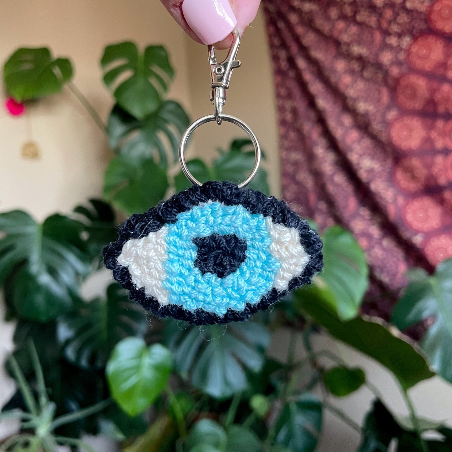Eye Needle Punch Keychain