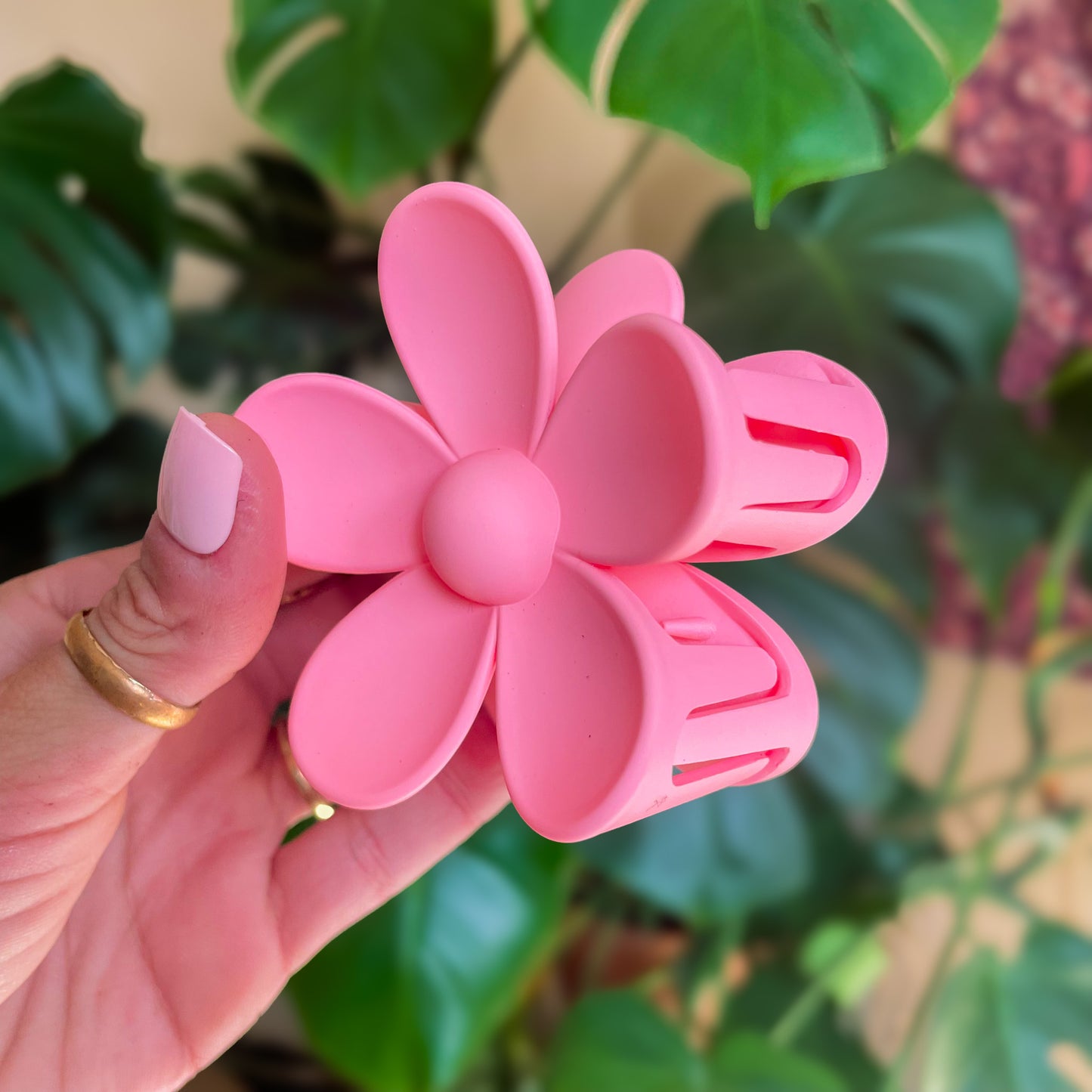 Flower Claw Clip - Pink