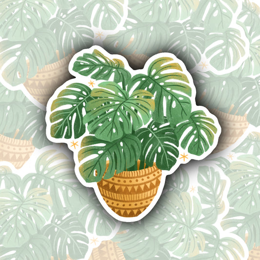 Monstera Deliciosa Plant Sticker
