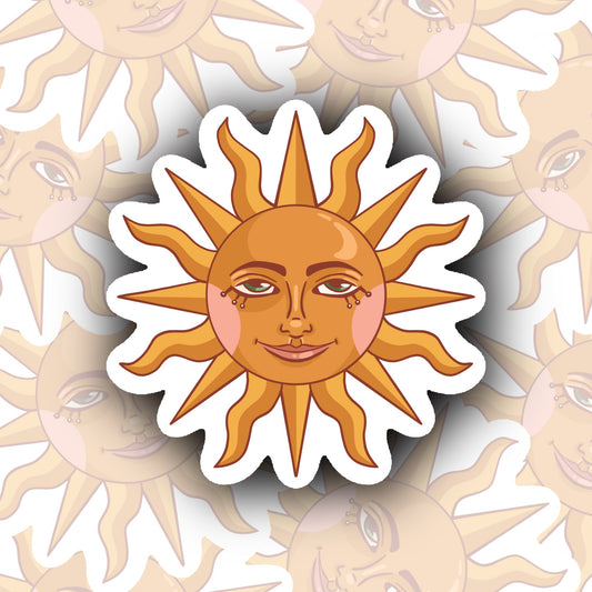 Sun Face Sticker