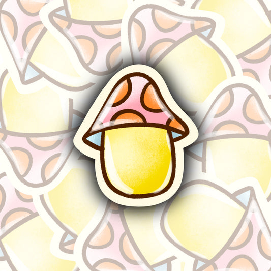 Toadstool Mushroom Plant Sticker