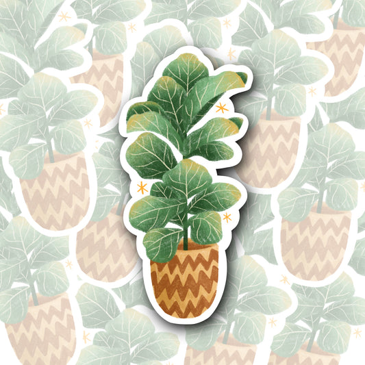 Fiddle Leaf Fig Plant Sticker