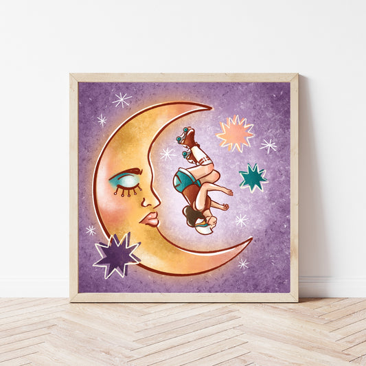 Moon Roller Print