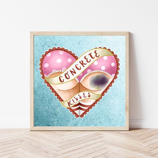 Pink Bruised Butt Print