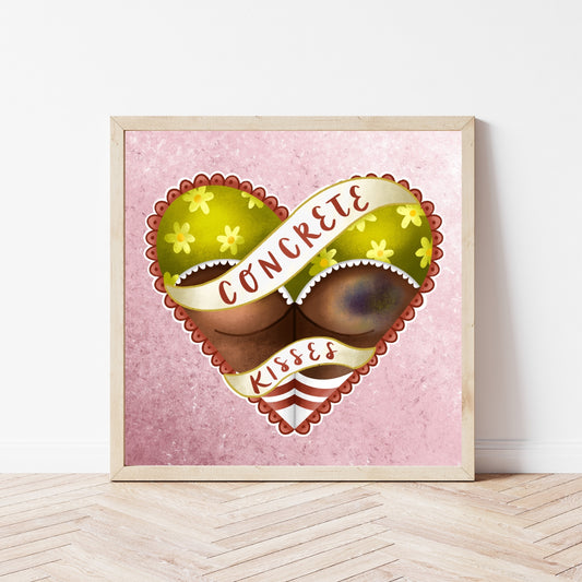 Green Bruised Butt Print