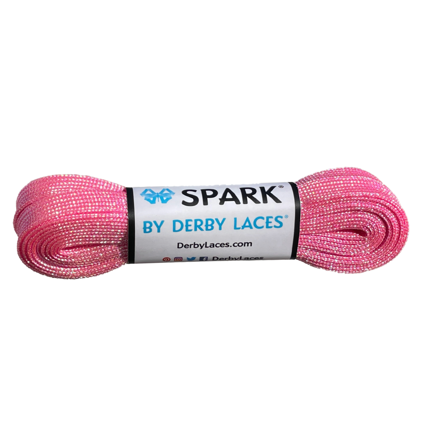 SPARK Derby Laces - Cotton Candy Pink Glitter