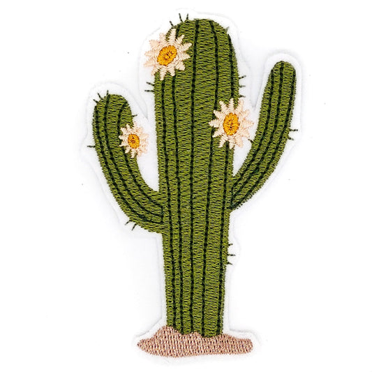 Saguaro Cactus Embroidered Iron-On Patch