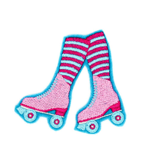 Cotton Candy Skates Embroidered Iron-On Patch