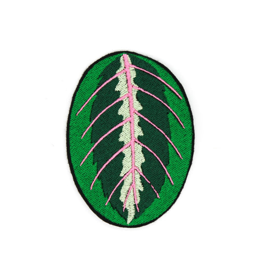 Calathea Leaf Embroidered Iron-On Patch