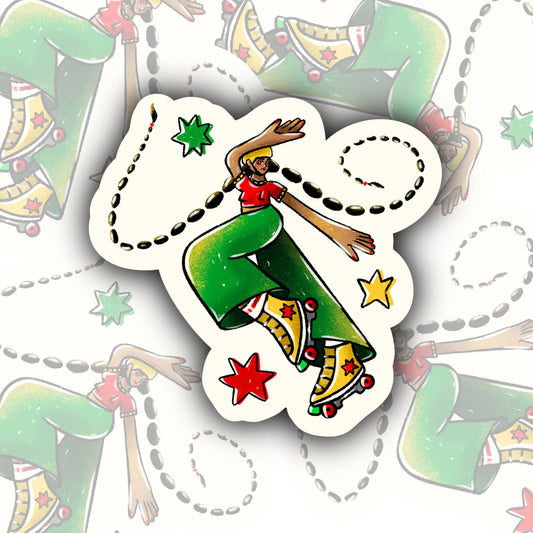 Free Palestine Skater Sticker