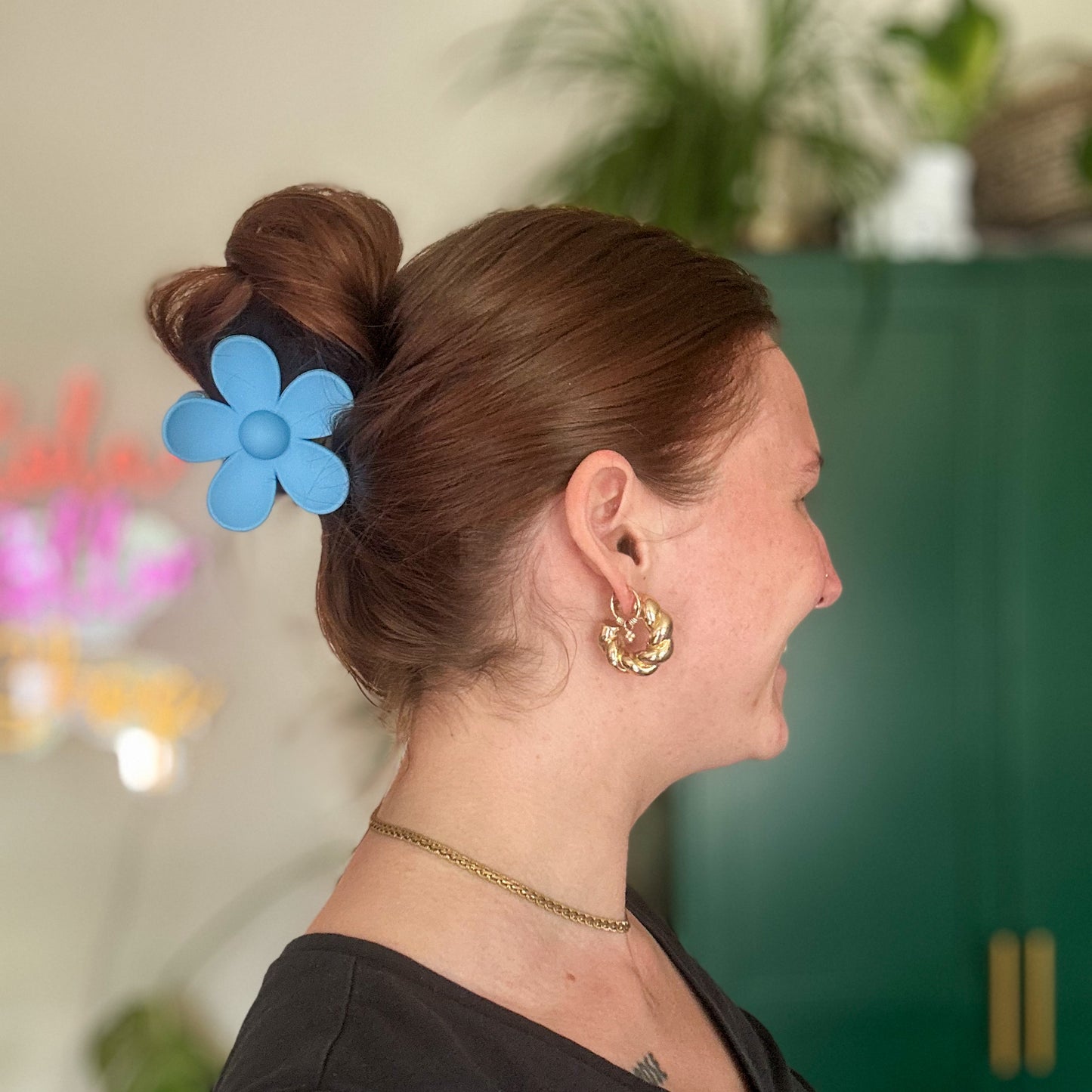 Flower Claw Clip - Pale Yellow