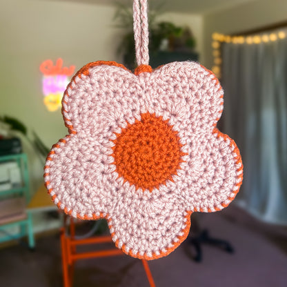 Crochet Flower Wristlet