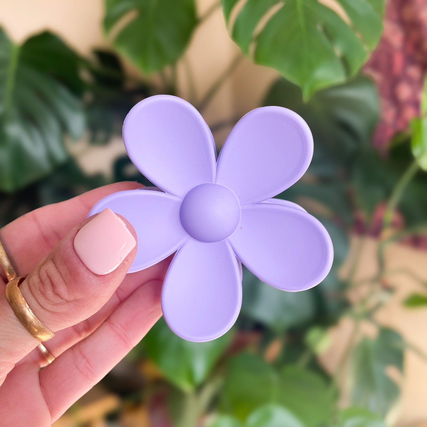 Flower Claw Clip - Lilac Purple