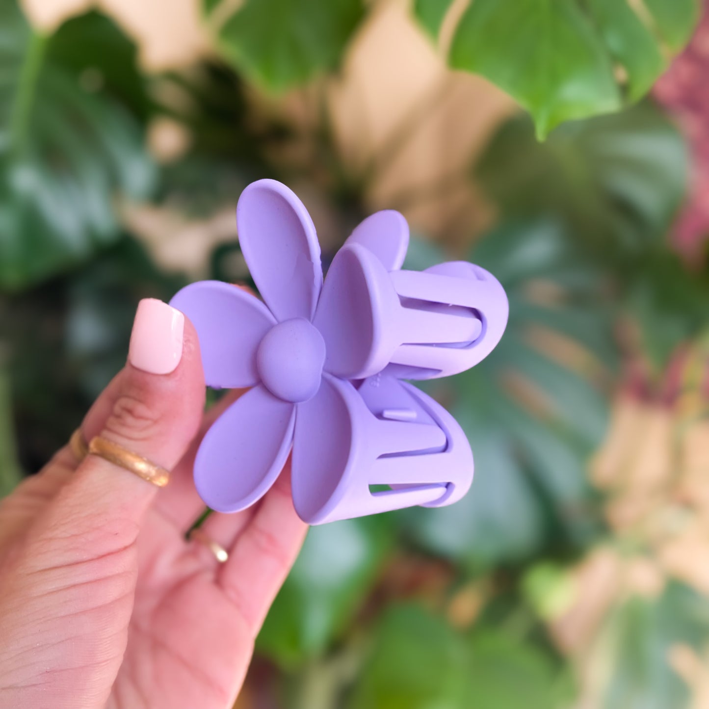 Flower Claw Clip - Lilac Purple