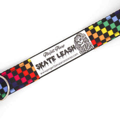 Skate Leash - Checkered Rainbow