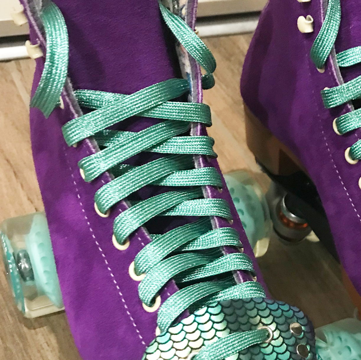 SPARK Derby Laces - Aquamarine Glitter