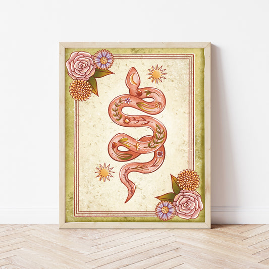 Floral Snake Print