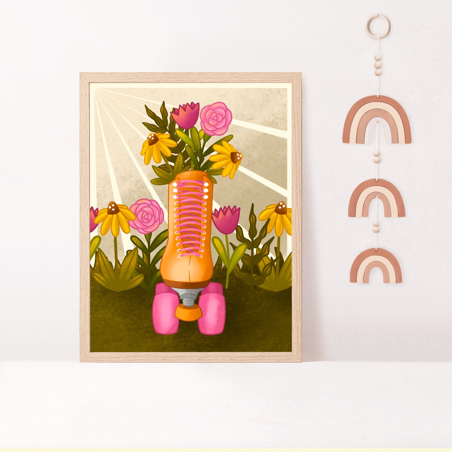 Floral Skate Print