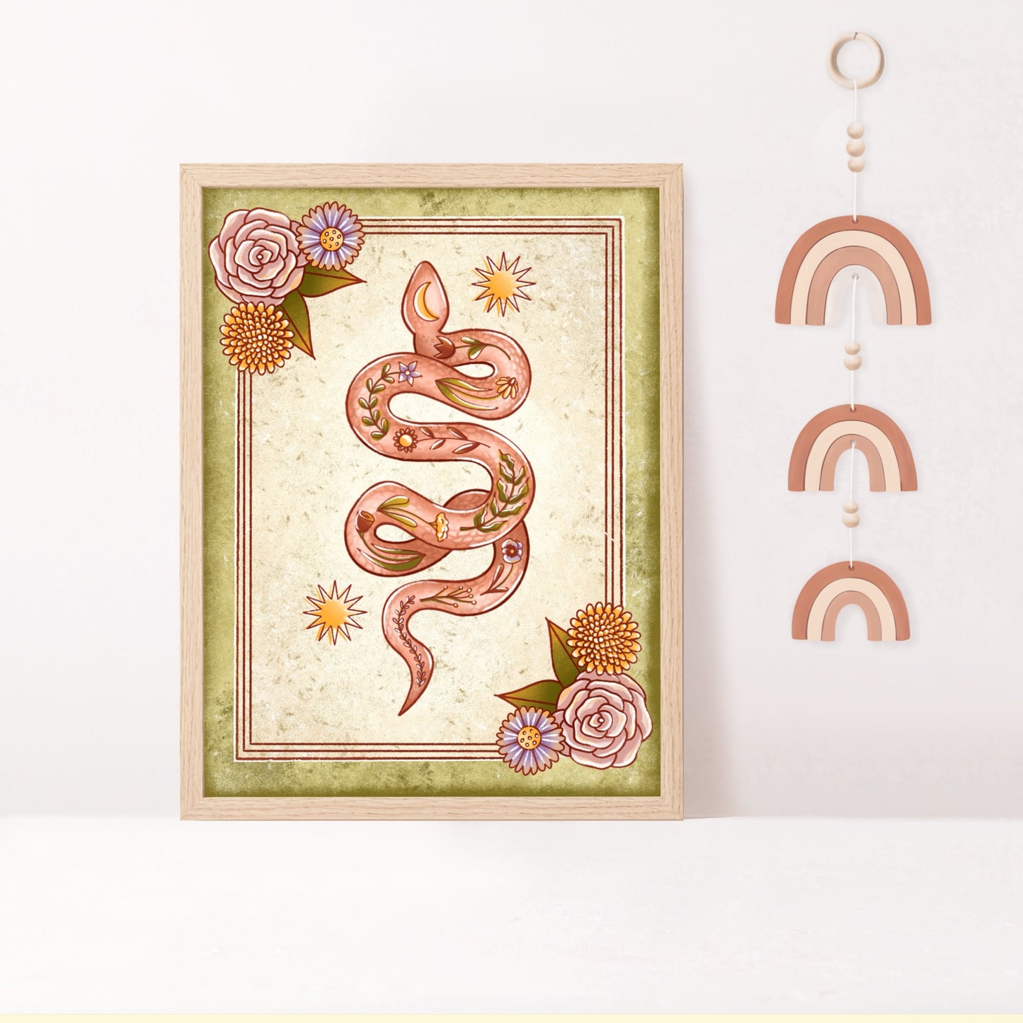 Floral Snake Print