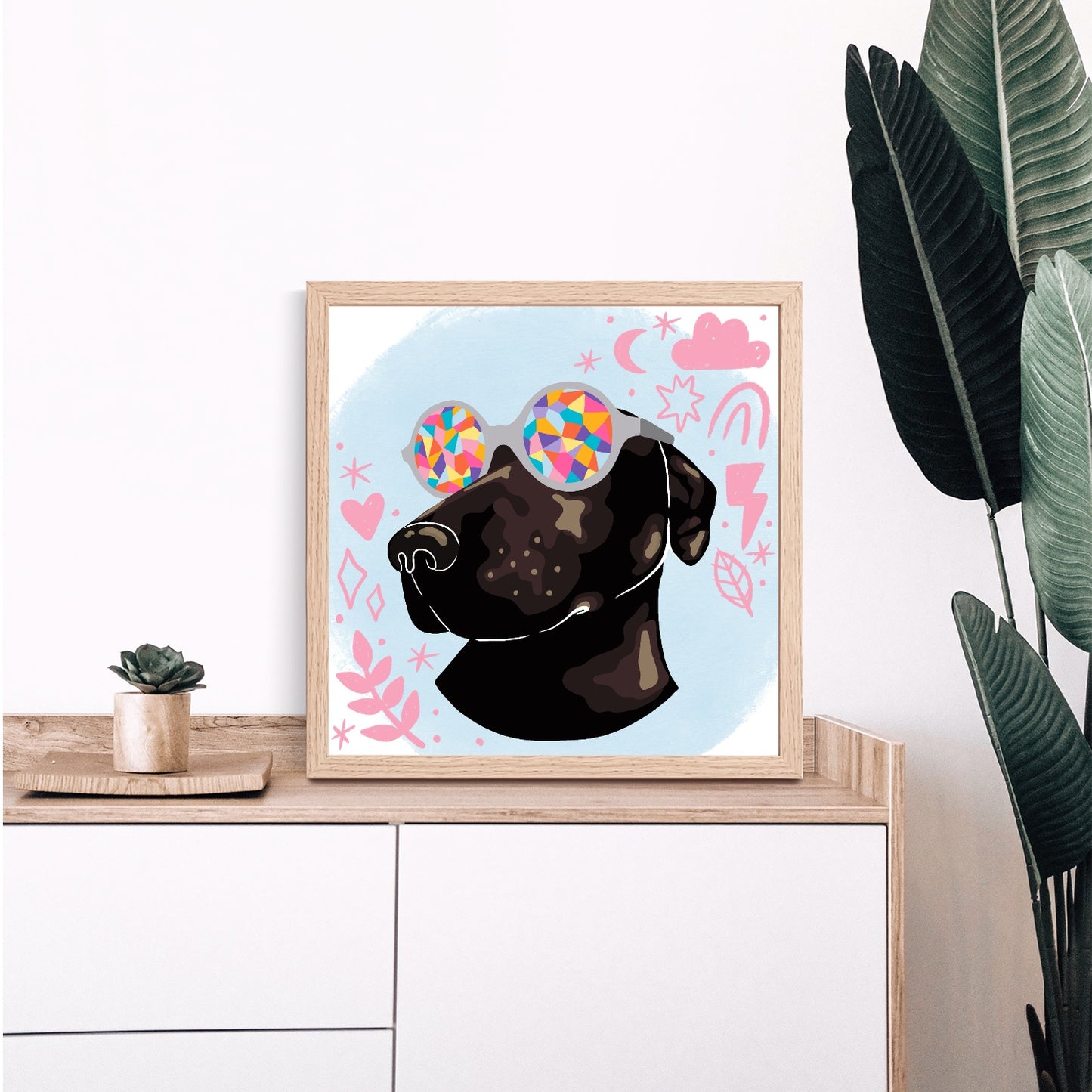 Disco Dog Print