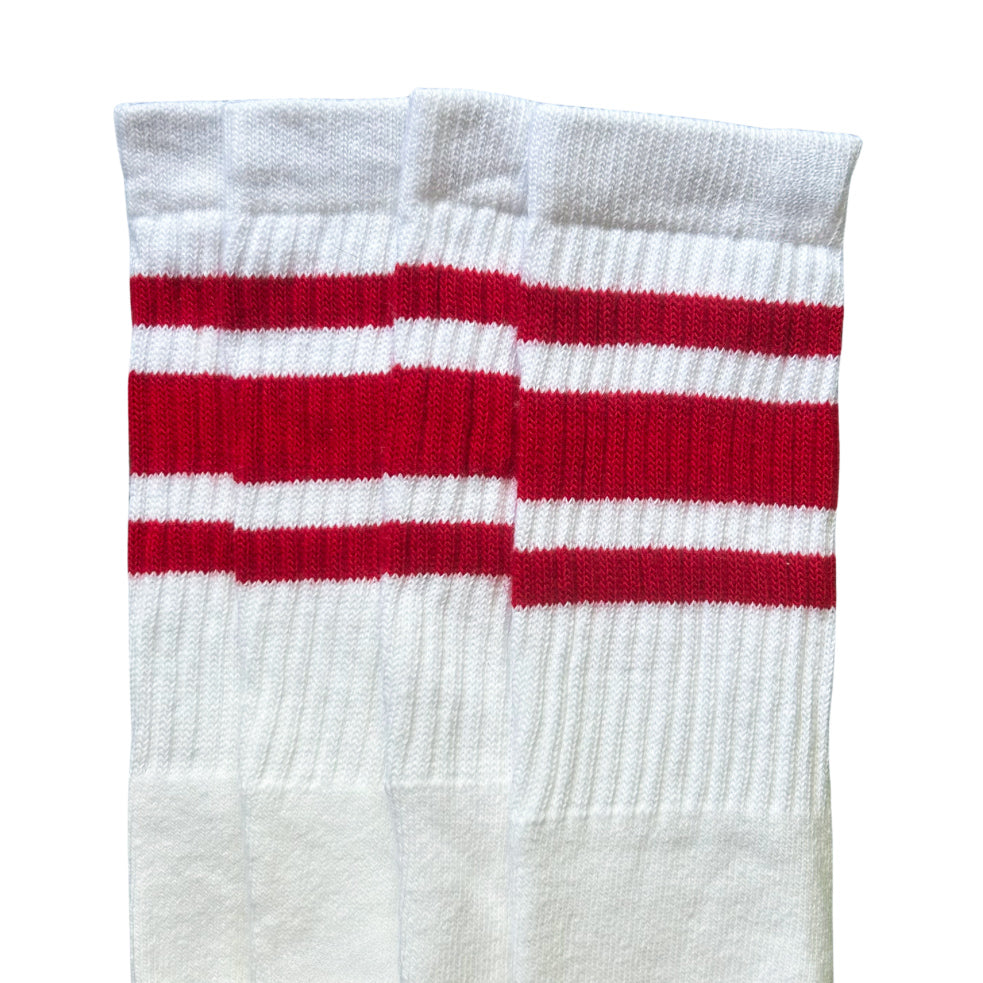 Mid-Calf Skater Socks - Red