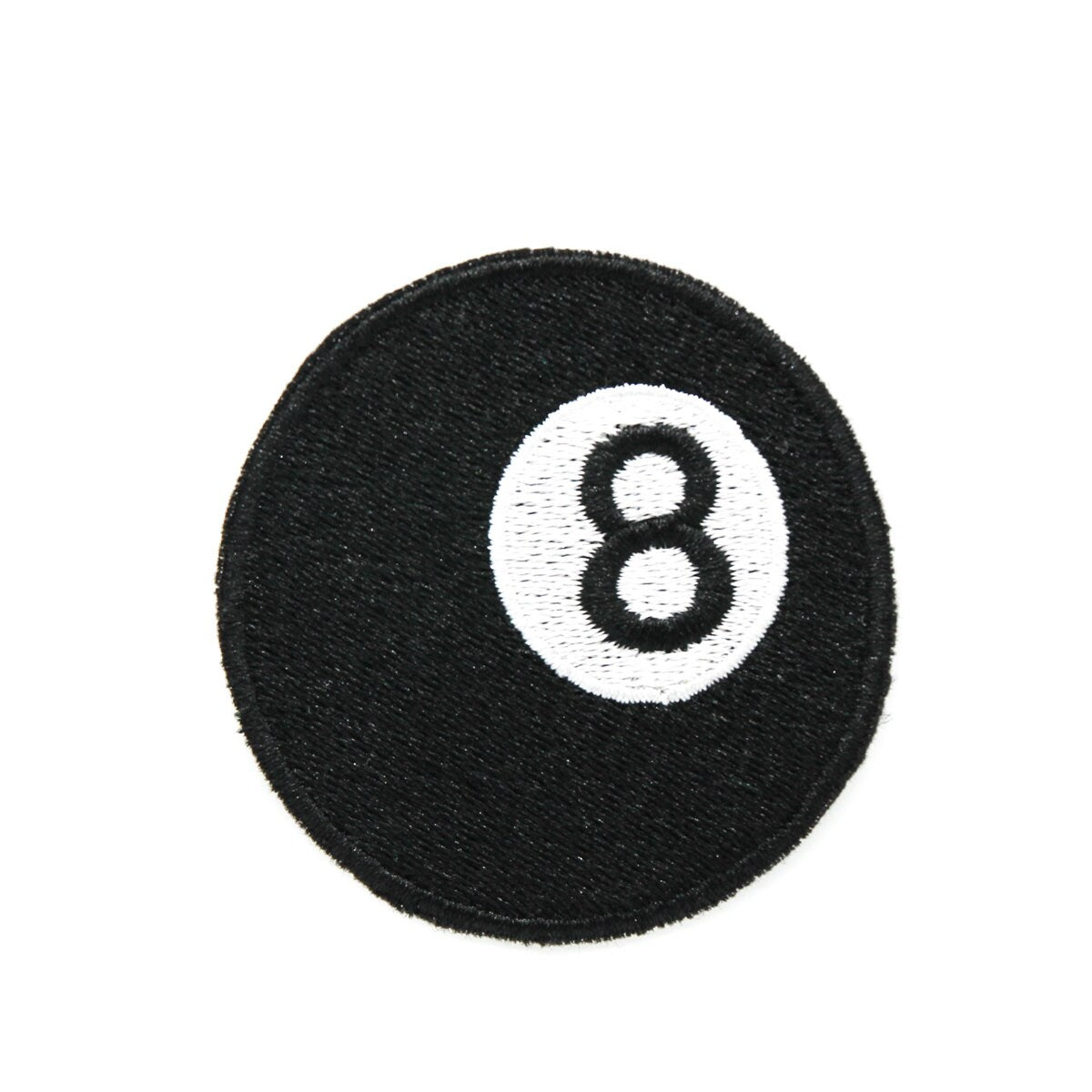 Pool Eight Ball Embroidered Iron-On Patch