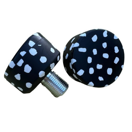 Spotted Toe Stops - Black & White